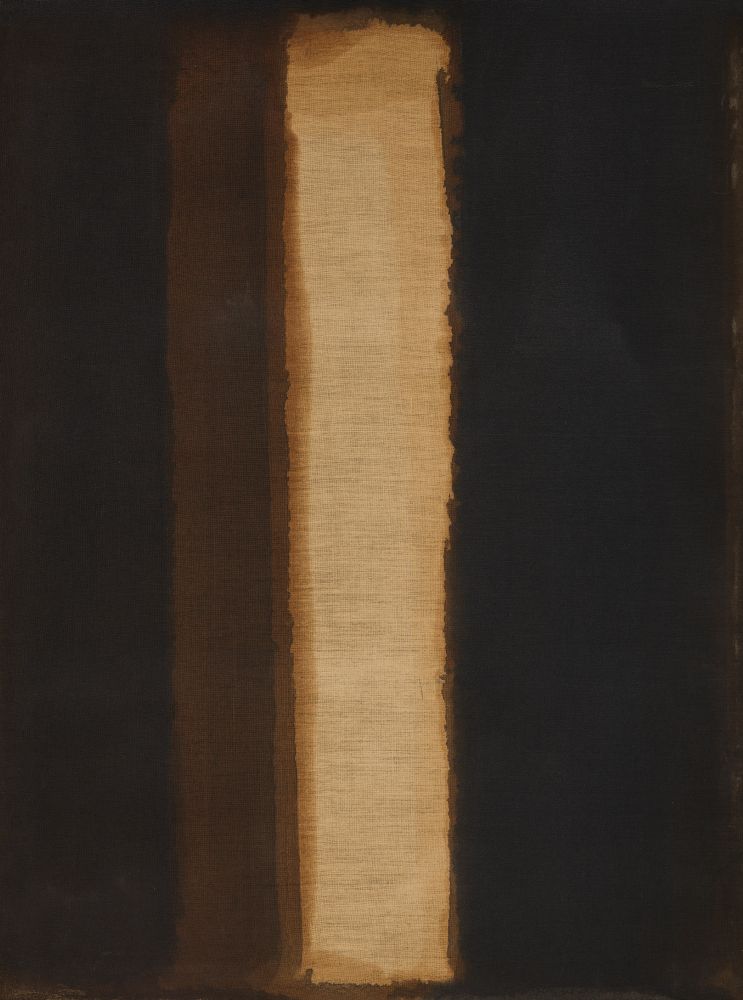 Yun Hyongkeun, Umber Blue, 1980, Oil paint on hemp, 112.1×145.5 cm. MMCA collection.